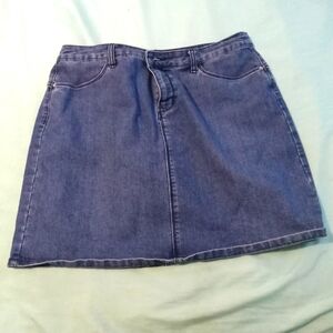 💙 NWOT Womens Christopher & Banks Size 12 Jean Skirt Preppy Lunch Date